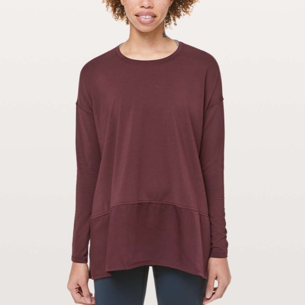 Lululemon Ease of Mind Long Sleeve Bordeaux Drama